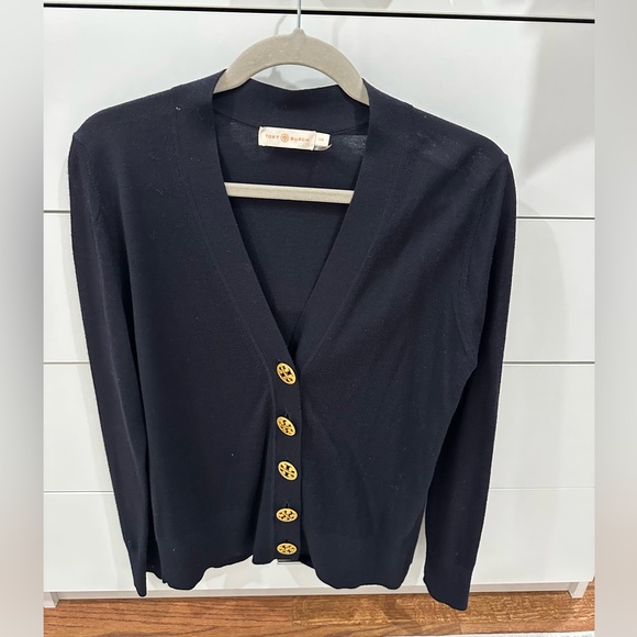 Tory Burch Tops - Tory Burch Navy Cardigan Size L